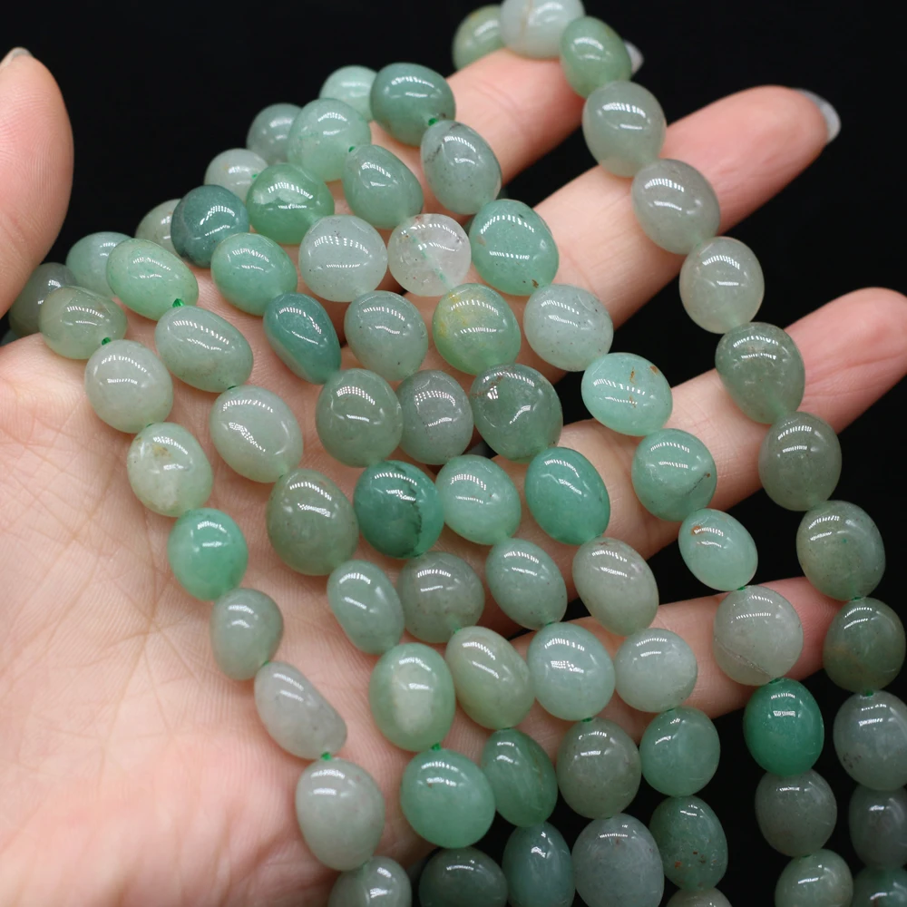 Купи 10-12mm Natural Green Aventurine Stone Beads Irregular Round Spacer Beads For Jewelry Making Bracelet Necklace Strand Handmade за 270 рублей в магазине AliExpress