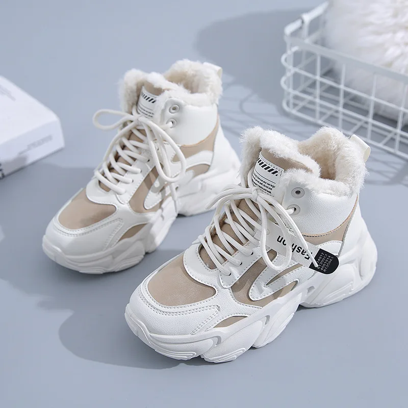 Winter Women Warm Sneakers Platform Snow Boots Ankle Booties Female Causal Plush Shoes Cotton Ladies Boot Zapatos Mujer