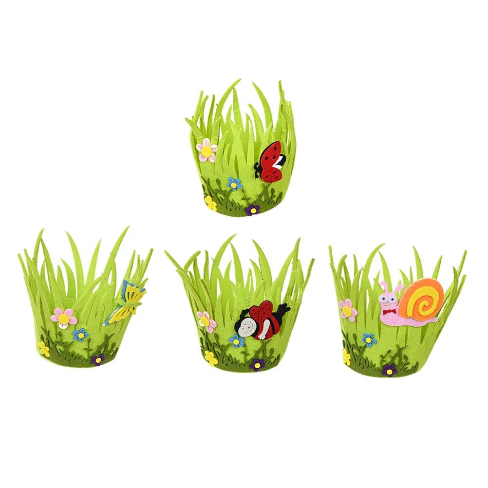 

Easter Basket Egg Baskets Storage Candy Eggs Bunny Fabric Gift Kids Craft Woven Tray Bowl Bucke Toys Festival Home Non Fruit