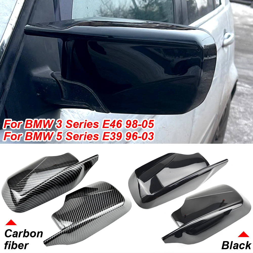 

ABS Rearview Mirror Case Door Wing Mirror Cover Cap Shell Housing for BMW E46 316i 318i 318d 320d 320i 323i 325i 328i 330d 330i