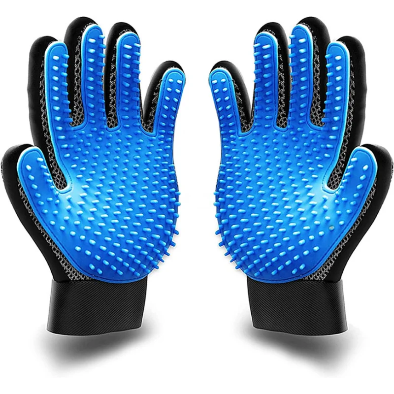 

De-matting Hair Rabbit Hand Grooming 2 Pet Fur Right Brush For Cat Pet Sided Grooming Bath Kit Dog Cleaning De-shedding Glove