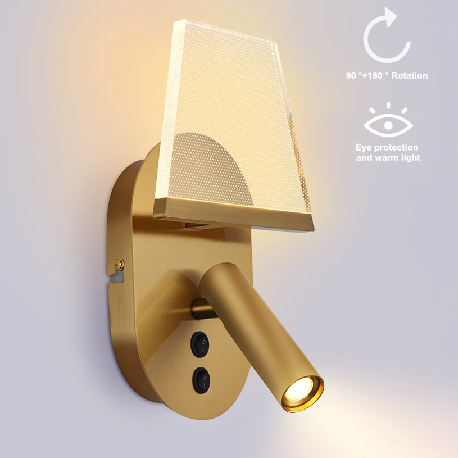 

Оригинальная Светодиодная лампа с подсветкой и переключателем для украшения отеля, прикроватная лампа для чтения