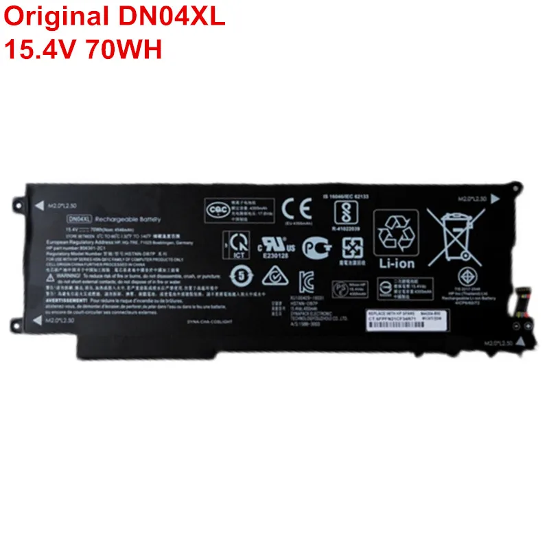 

Genuine DN04XL Laptop Battery 856843-850 For HP ZBook X2 G4 856301-2C1 856543-855 HSN-Q01C HSTNN-DB7P DN04070XL 15.4V 70WH
