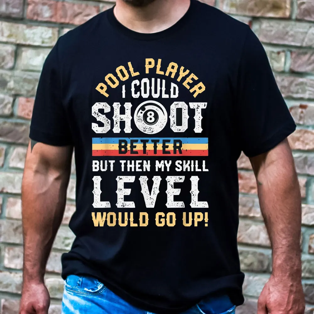 Забавная футболка для любителей бильярда унисекс игрок бассейна я мог бы