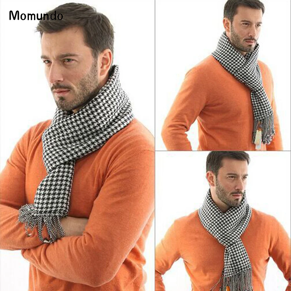 

Winter Casmere Men Scarf Plaid Desin Solid Color Enland Classcial Style Soft Feelin Lon Scarves