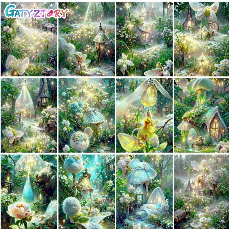 

GATYZTORY Coloring By Number Forest Drawing On Canvas Picture By Number Scenery HandPainted Home Decoration DIY Gift