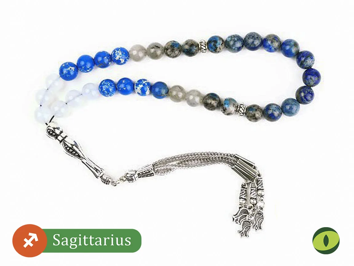 

Молитвенный браслет Стрелец 33, гороскоп, гранулы зодиака, s komboboloi Mala rorosary, мужское ожерелье, метафизия