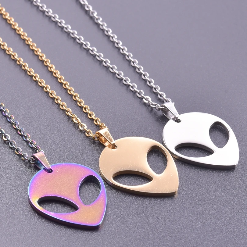 

New Alien Pendant Chain Neck Decoration Necklace For Women/Men Accessories Steam Punk Collares Para Mujer Kpop Jewelry Choker