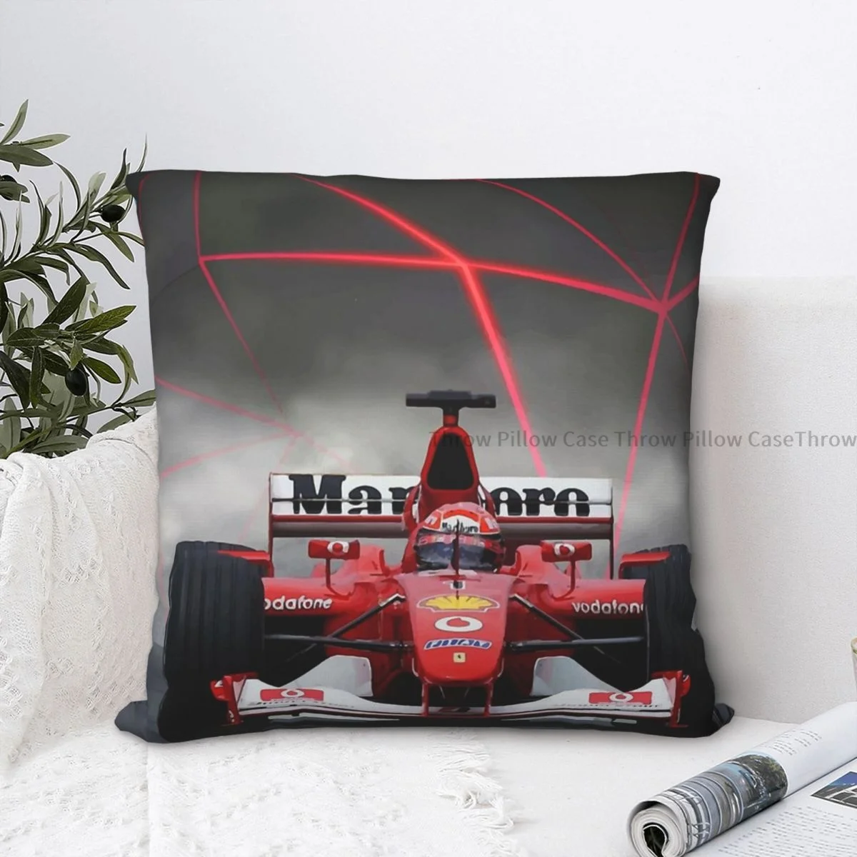 

Car Polyester Cushion Cover Formula 1 2022 Livingroom Office Decorative Soft Cojines Decorativos