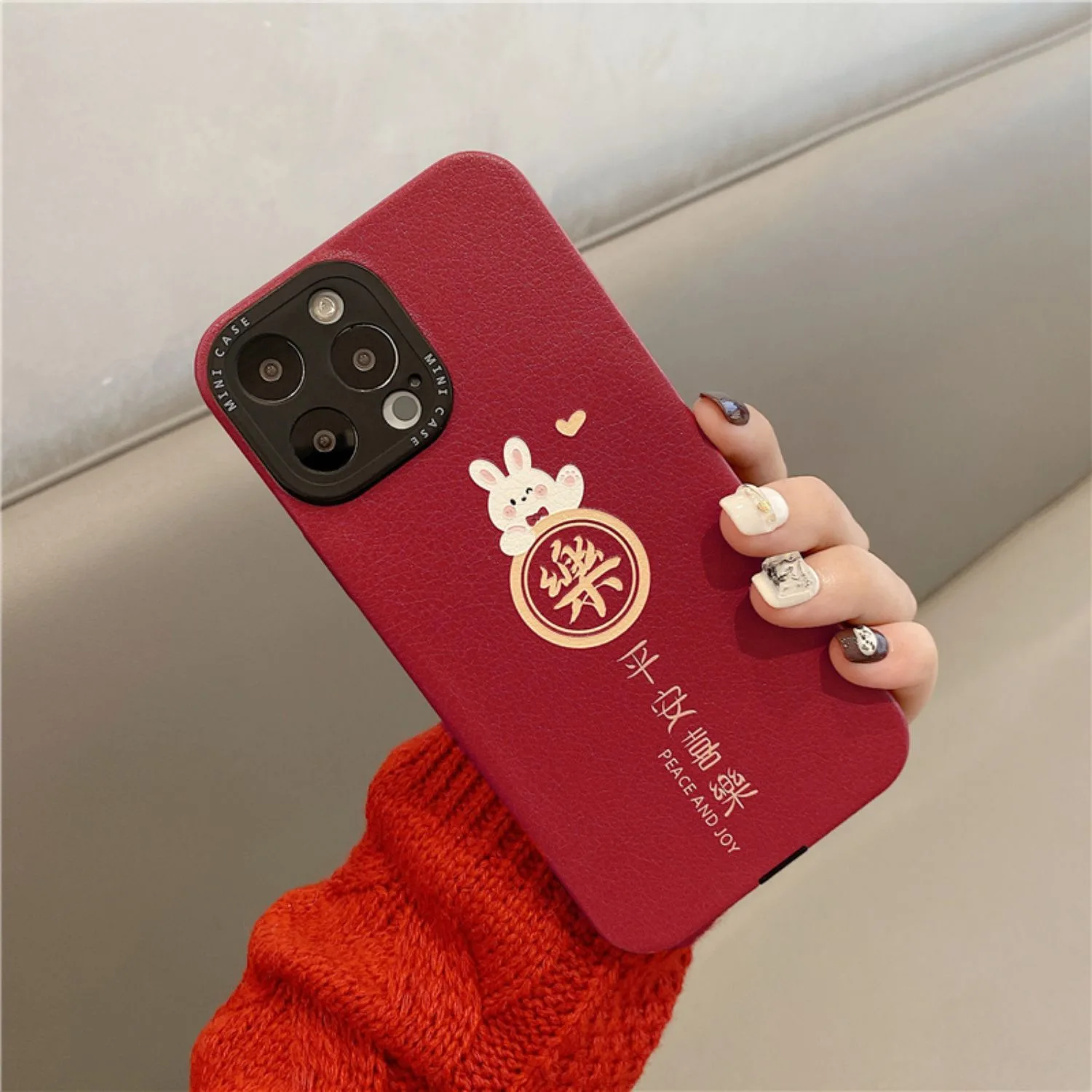Faux Fur China Wind DIY Text Drop Resistant Phone Case For iphone14 13 12 11 Pro Max XS X XR 7 8 Plus Fashion New Products