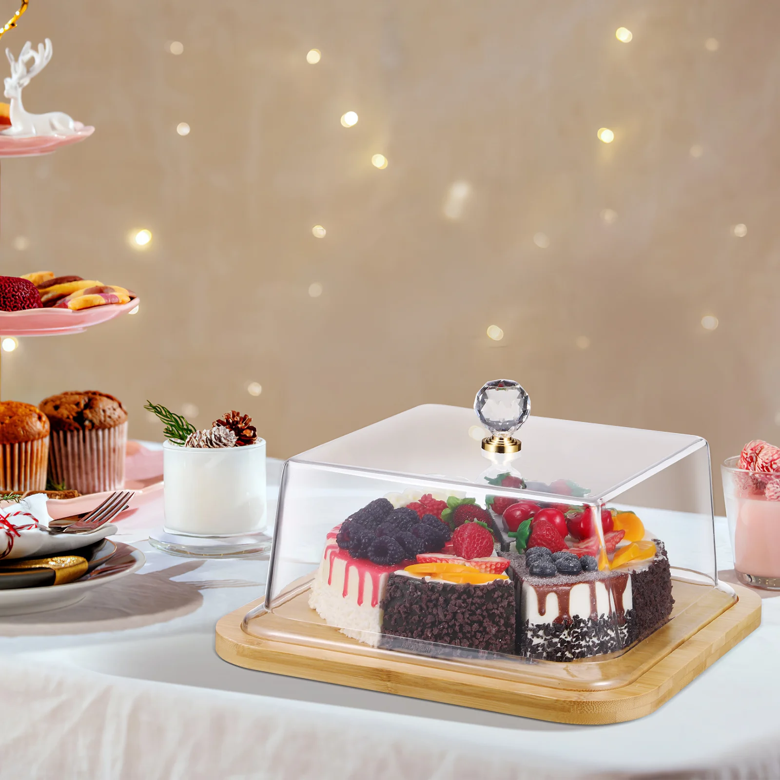 Блюдо для дегустации хлеба витрина купольная форма торта акриловые тарелки