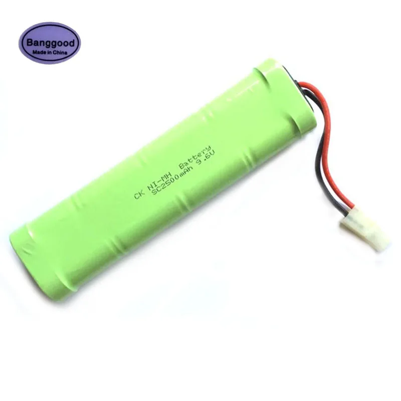 

Banggood Powerful 9.6V 2500mAh Ni-MH Rechargeable SC Battery Pack with Tamiya Connector Plug for RC Cars RC Boat Remote Toys