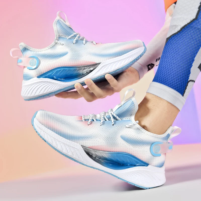 

Fashion Sneakers for Men Casual Sports Shoes Breathable Knit Running Shoes Male Gym Training Shoes Lightweight Athletic Shoes