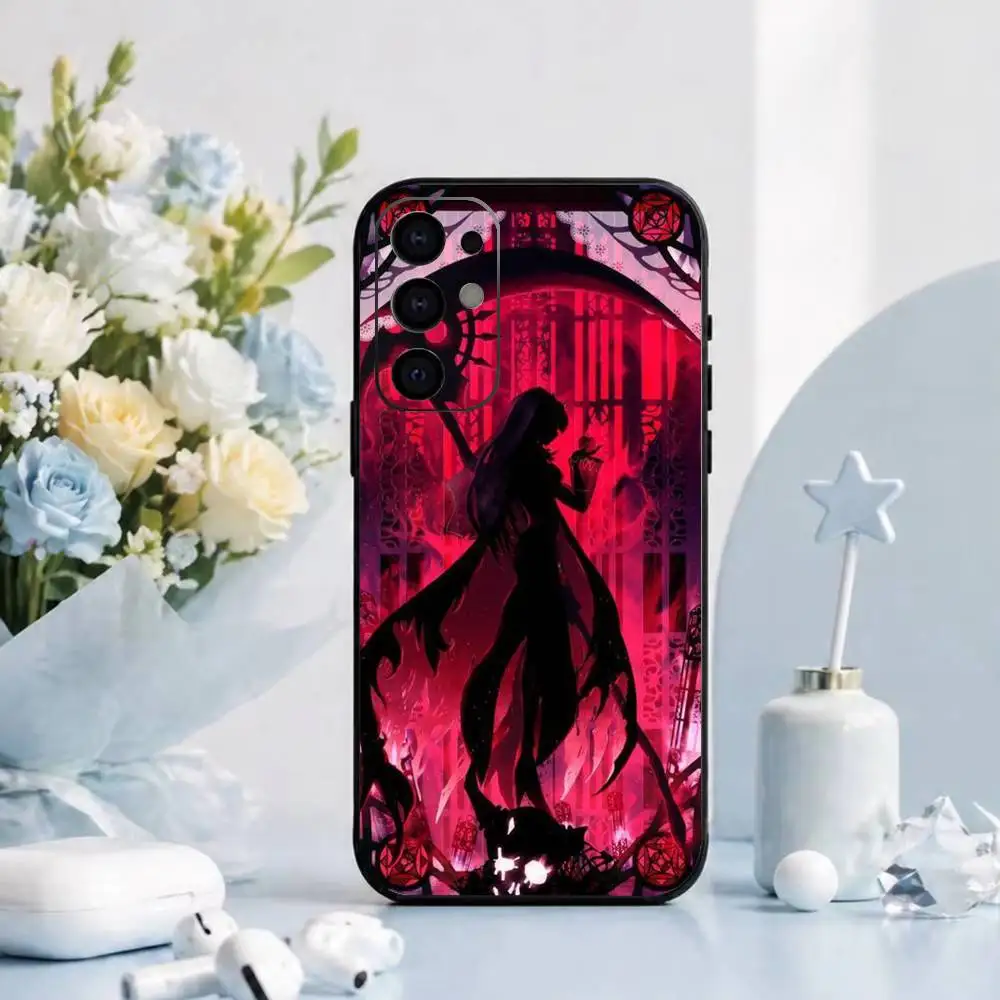 Мягкий силиконовый чехол VTuber M-Mori Calliope для Samsung S26, S24, S21, S22, S23, S30, Ultra, Plus, FE, Lite - черный (art.: 3920dce3f4eb1) - 3920dce3f4eb1