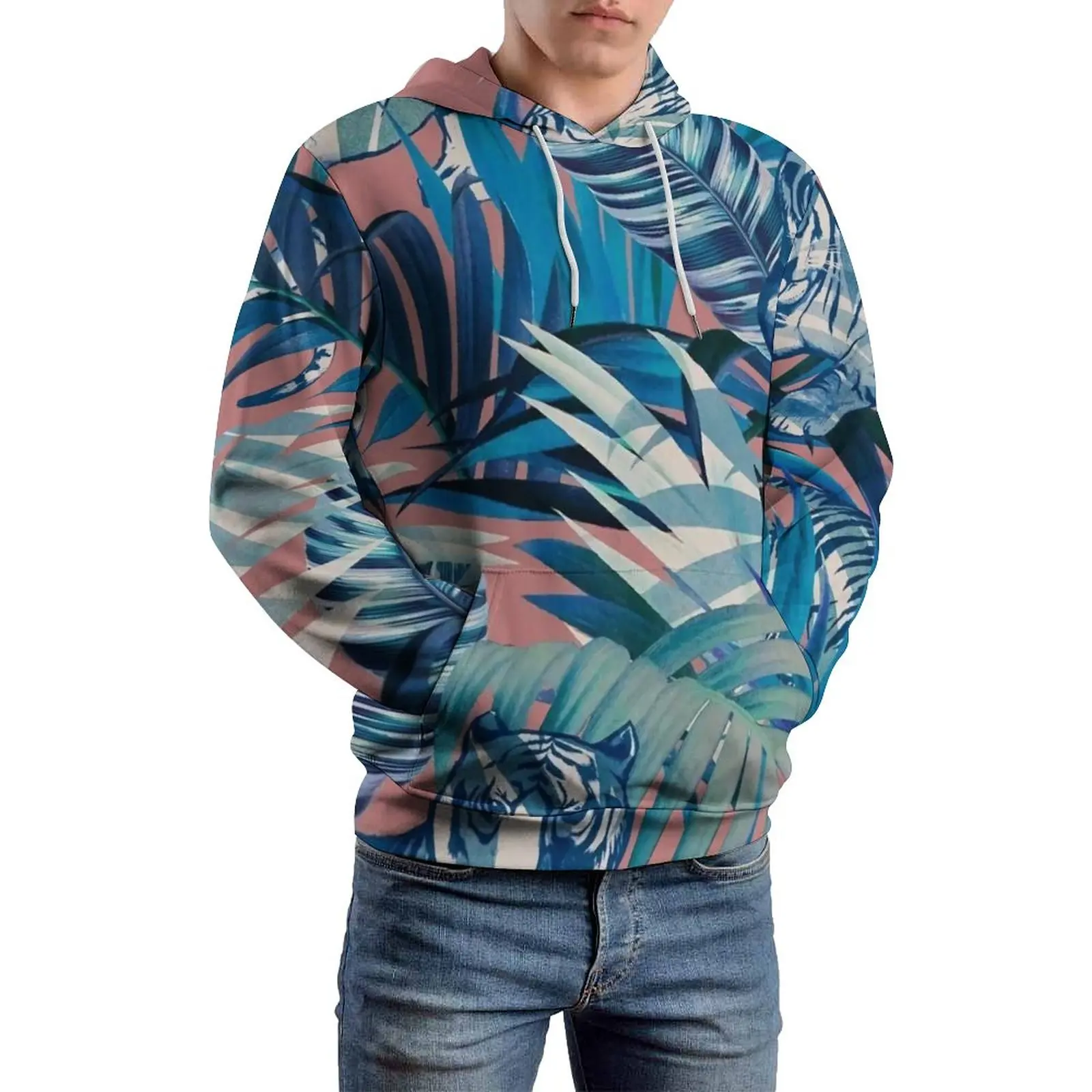 

Толстовка мужская с капюшоном и принтом «Джунгли»