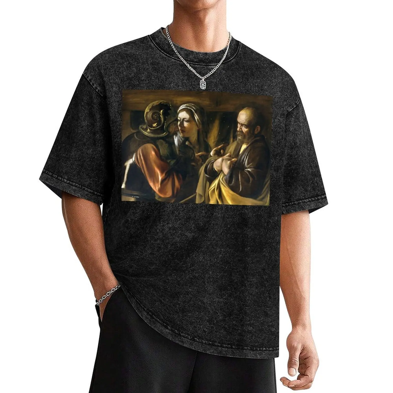 Футболка The Denial of Saint Peter - Michelangelo Merisi da Caravaggio хлопковая