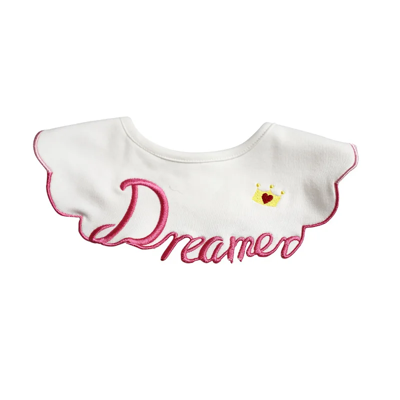 

Nordic Style Newborn Infant Baby Cotton Bibs Cute Cartoon Embroidery Burp Cloths For Boys And Girls Care Neck Wear Accessories