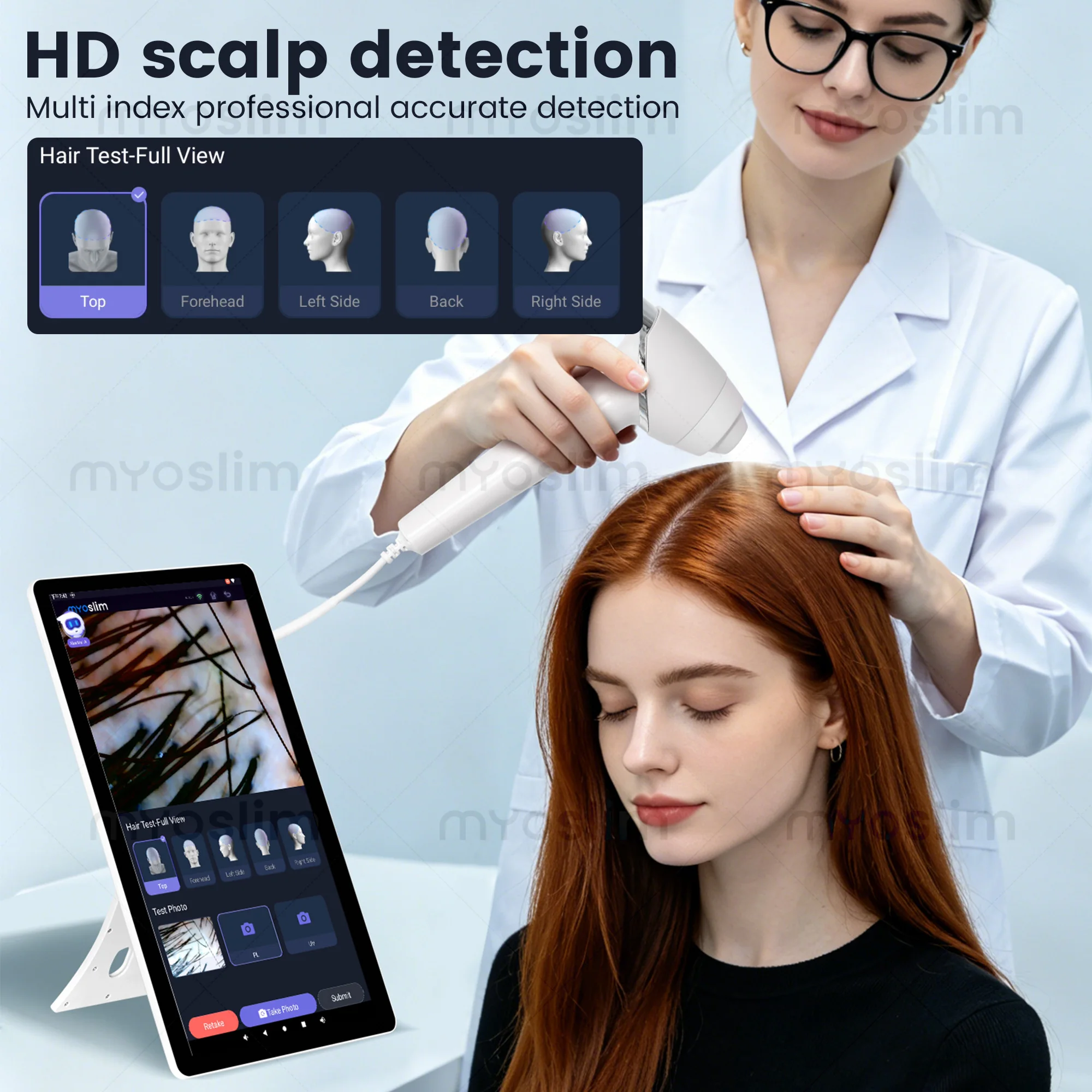 Фото Q1 Pro AISA 3D AI-анализатор состояния кожи лица, сканер-тестер, цифровое зеркало для диагностики кожи, аппарат для анализа кожи лица №1