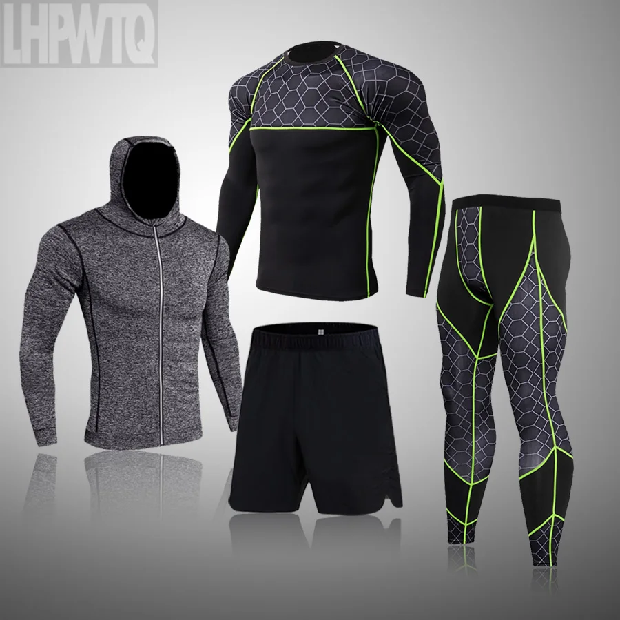 

Мужская футболка для фитнеса, баскетбольные леггинсы, одежда для бега, свитшот, спортивный костюм, быстросохнущая компрессионная спортивна...