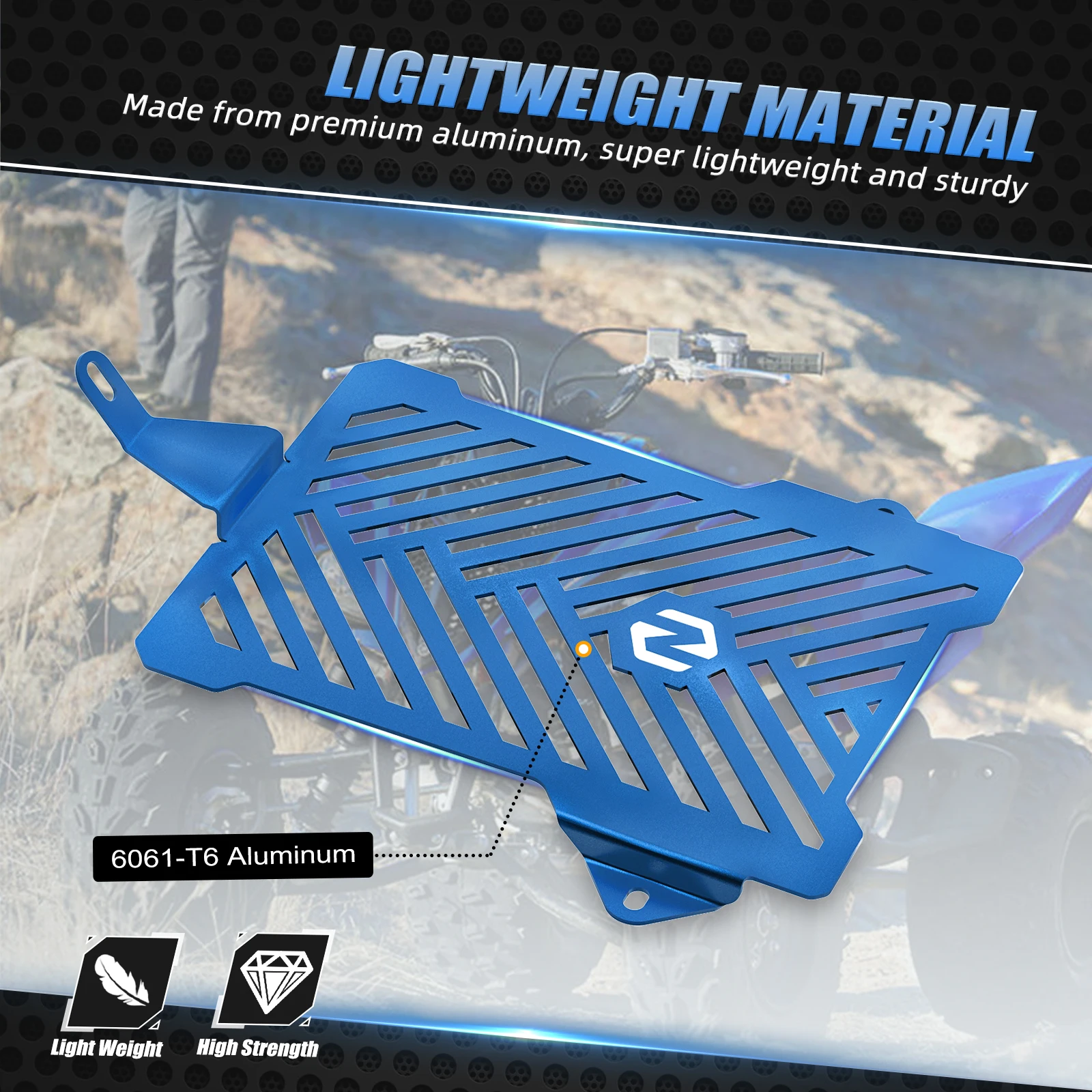 Защитная крышка радиатора для Raptor 700 700R Yamaha YFM700 R 2006-2012 алюминиевые аксессуары