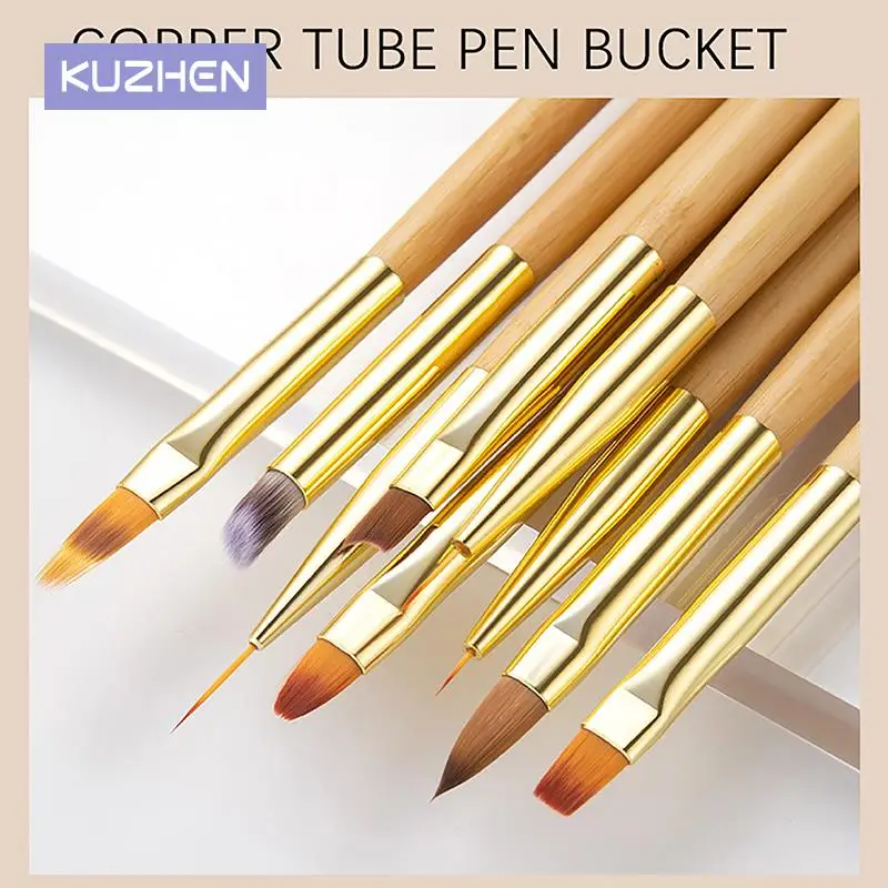 

1pc Acrylic French Stripe Nail Art Line Painting Pen Aurora 3D Tips Manicure Slim Line Drawing Pen UV Gel Brushes Painting Tool