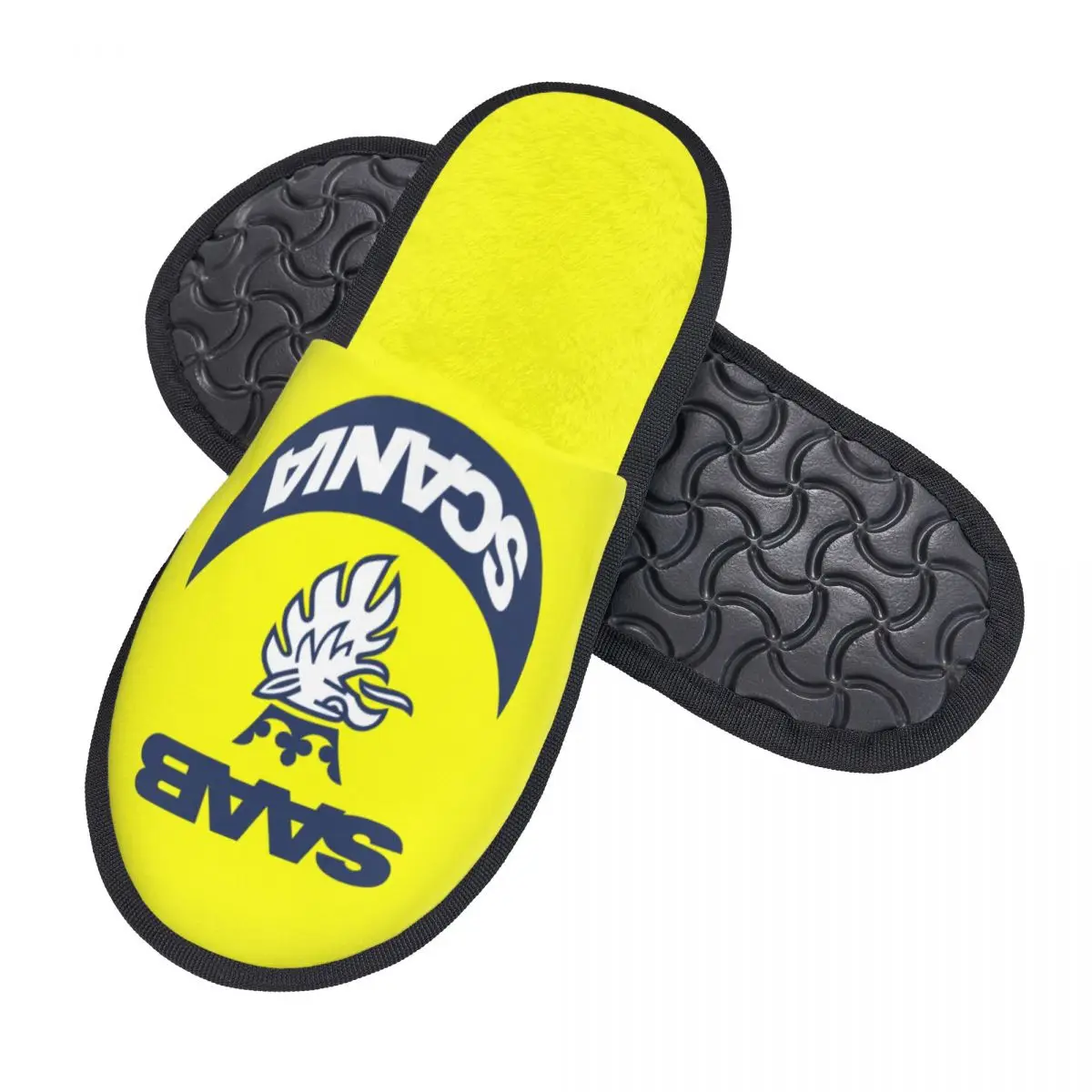 Шведские автомобильные домашние тапочки Saabs Scanias на заказ женские мягкие без