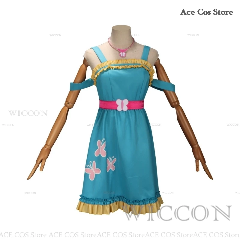 Платье для косплея мультяшного аниме Маленький Пони флюттершай модный костюм