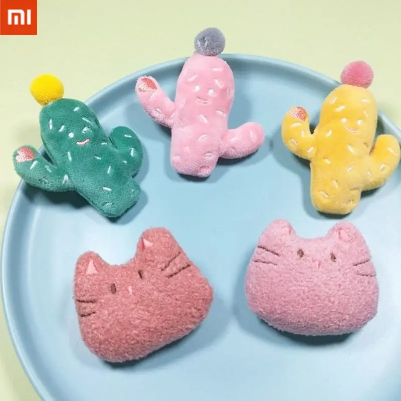 

Xiaomi Cat Toy Soft Plush Chew Protection Teeth Training Interactive Catnip Cactus Shape Teeth Grinding Kitten Pet Supplies