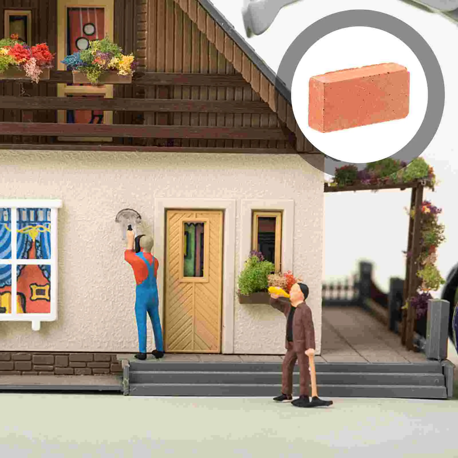 200 шт. пейзажный кирпич мини-кирпичи декор для песочного стола глиняная