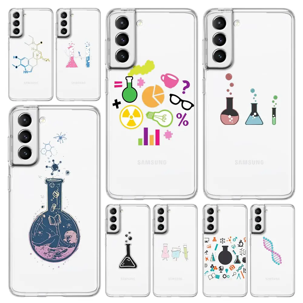 

Science Chemistry Biology Phone Case For Samsung Galaxy S22 S20 FE S21 Ultra 5G S10 S10E S9 S8 Plus Note 10 20 Soft Clear Cover