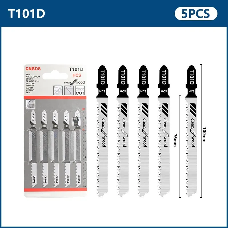 5 шт. Лезвия для лобзика xcan T101D  для дерева