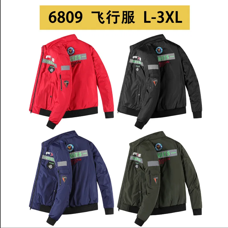 2022 Men's Coat Flight Suit Autumn Men's Jacket Casual Oversized Autumn Coat Stand Collar Work Coat