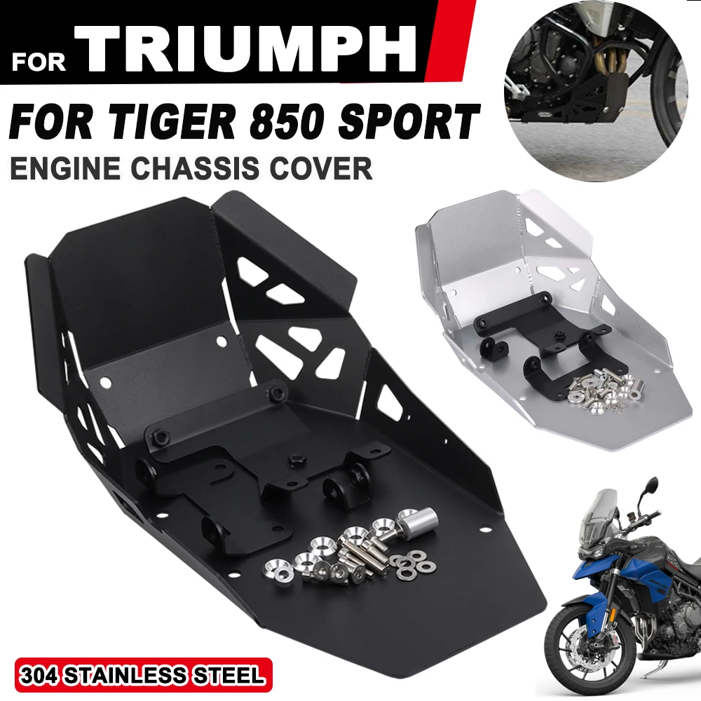 For TRIUMPH Tiger 850 Tiger850 Sport 2020 2021 Motorcycle Accessories Engine Protection Cover Chassis Guard Skid Plate Pan enlarge