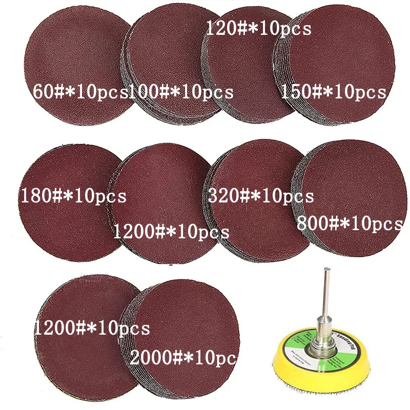 

Шлифовальные диски VIBRATITE 2 дюйма, красный, 60-2000 зернистости, 51/61/101 шт.