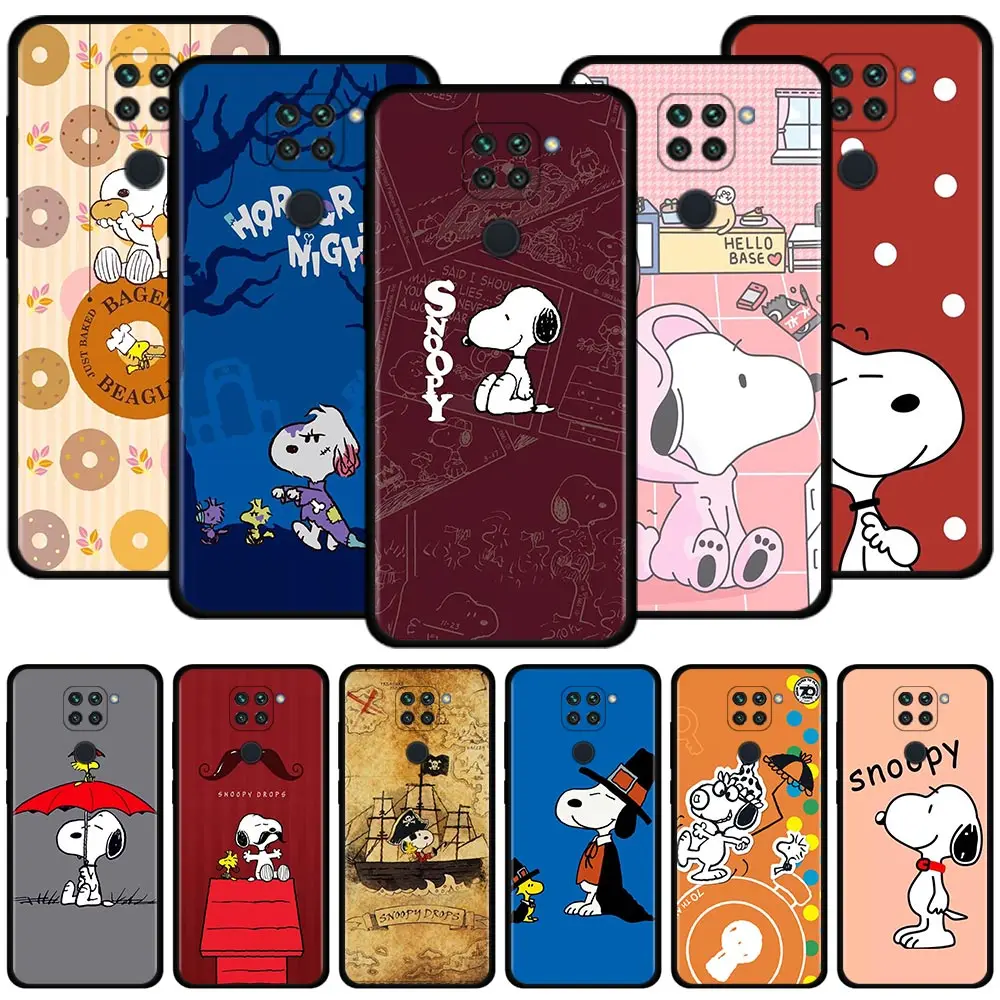

Phone Case For Xiaomi Redmi Note 11 10 8 Pro Cover 11T 9s 9t 8t 8 7 for Redmi k40 10 9 9a 9c Silicone Funda Hot Anime Snoopy