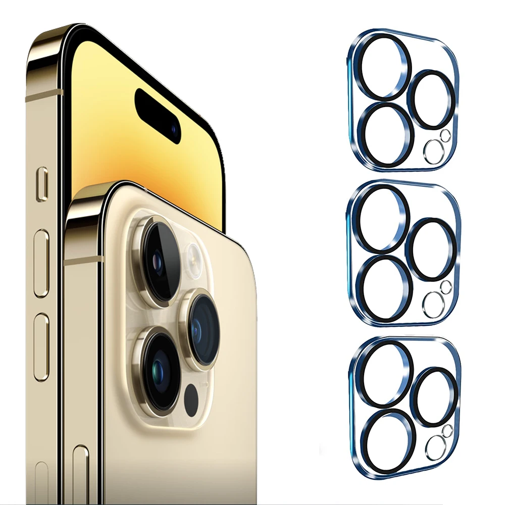 

3PCS 3D Curved Lens Protector For iPhone 11 12 13 Pro Max Camera Back Cover For iPhone 14 Pro Max 13 Mini Lens Protective Glass