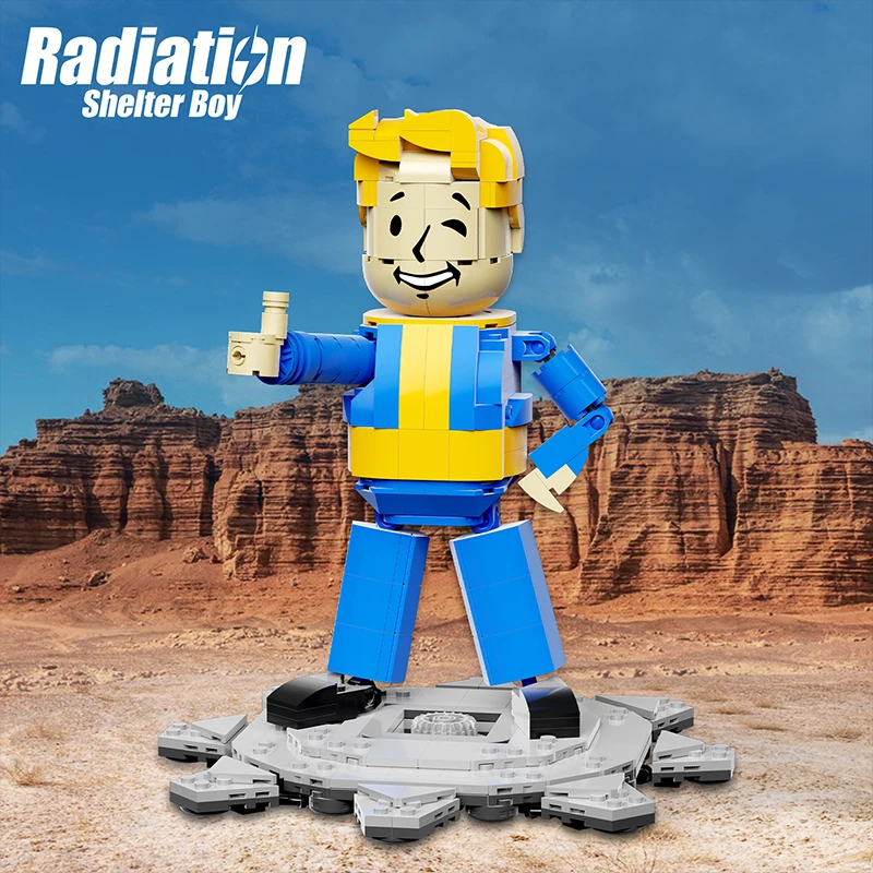 621 шт. идеи Fallout Vault Boy MOC Shelter Building Block Популярная серия фильмов Экшн-модель для