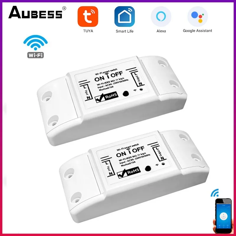 

Tuya WiFi Smart Switch DIY Universal Breaker Smart Home Smart Life APP Wireless Remote Control Works With Alexa Google Home