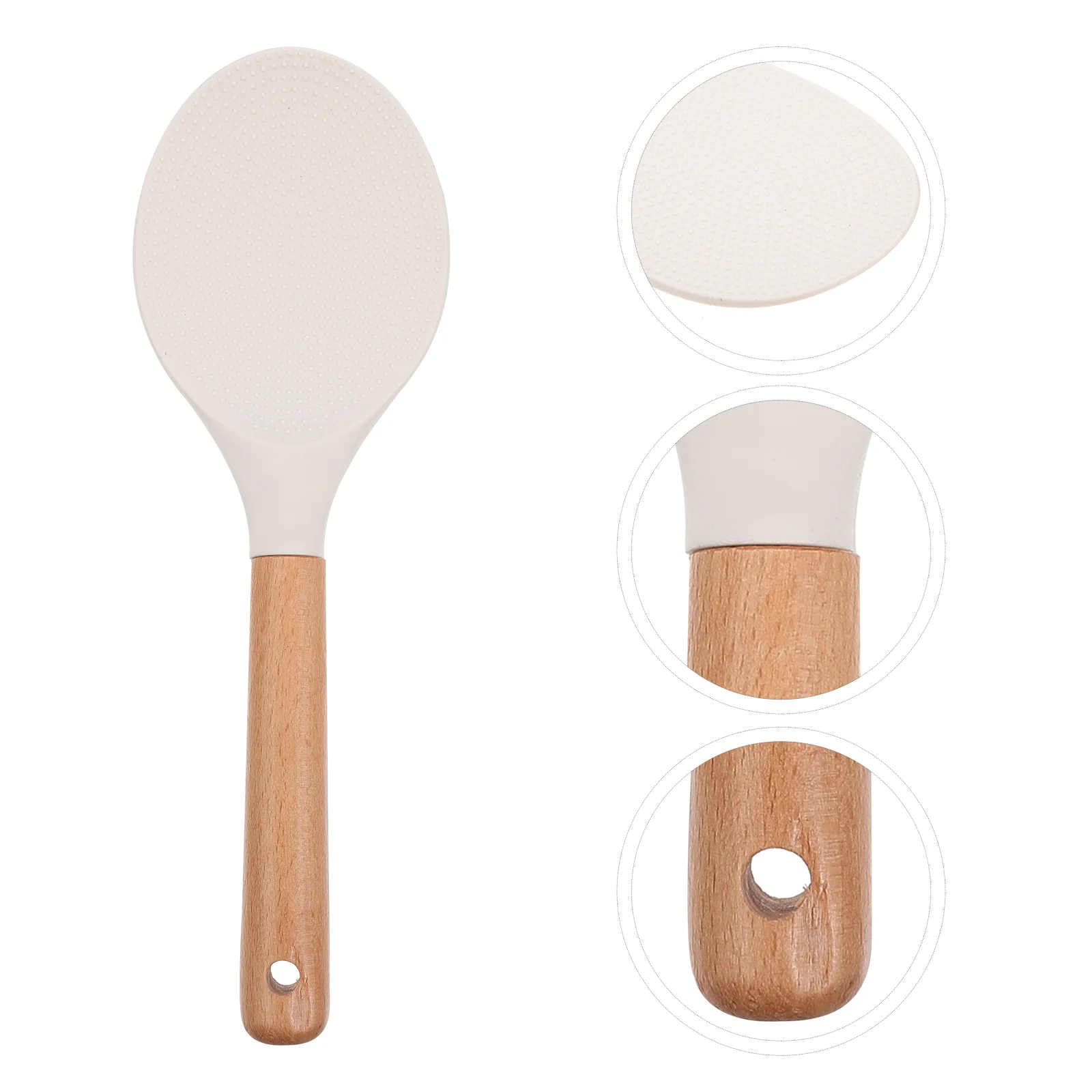 

Rice Paddle Spoon Silicone Spatula Serving Cooking Spoons Scooper Non Stick Utensils Sushi Chinese Scoop Asian Kitchen Paddles