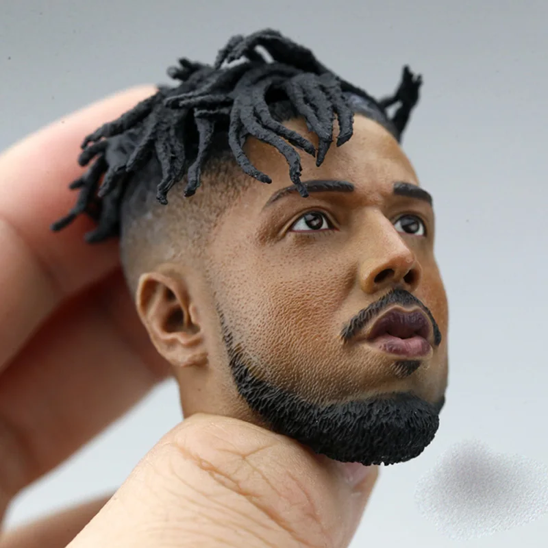 1/6 масштаб Wakanda Erik Killmonger голова леопардовой Пантеры резьба модели игрушек