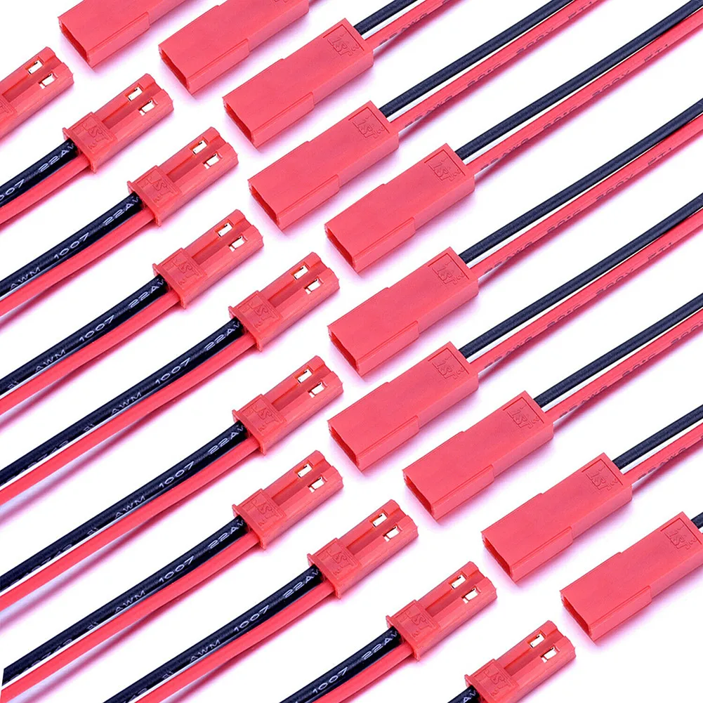 

40Pcs JST SM-2Pin Connector Plug Cable Male+Female With 100mm Length Wire 22AWG For LED Lighting And Household Appliances