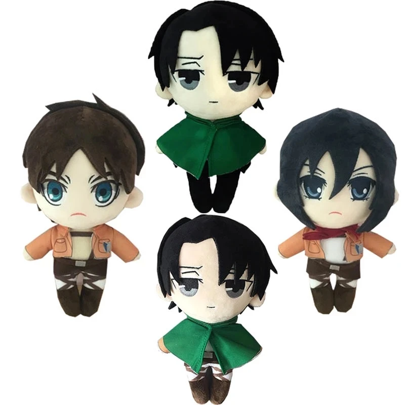 

20cm 40cm Anime Attack on Titan Levi Mikasa Eren Jaeger Cute Plush Toy Plush Pillow Plush Doll Birthday Gift