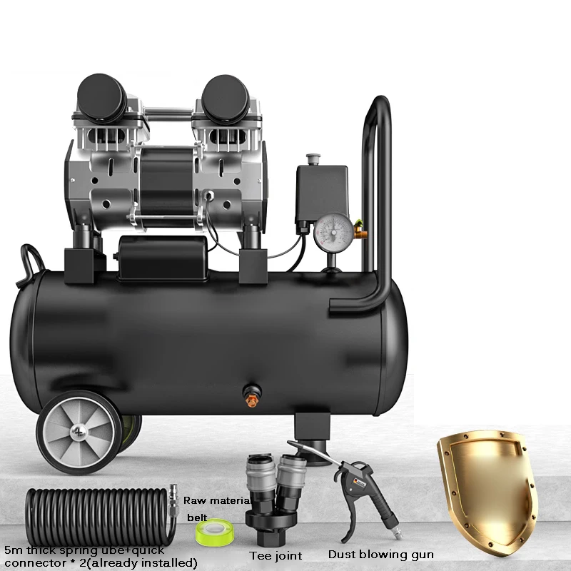 Car Tire Inflator Pump Portable Silent Oil-free Air Compressor Portable Woodworking Air Pump