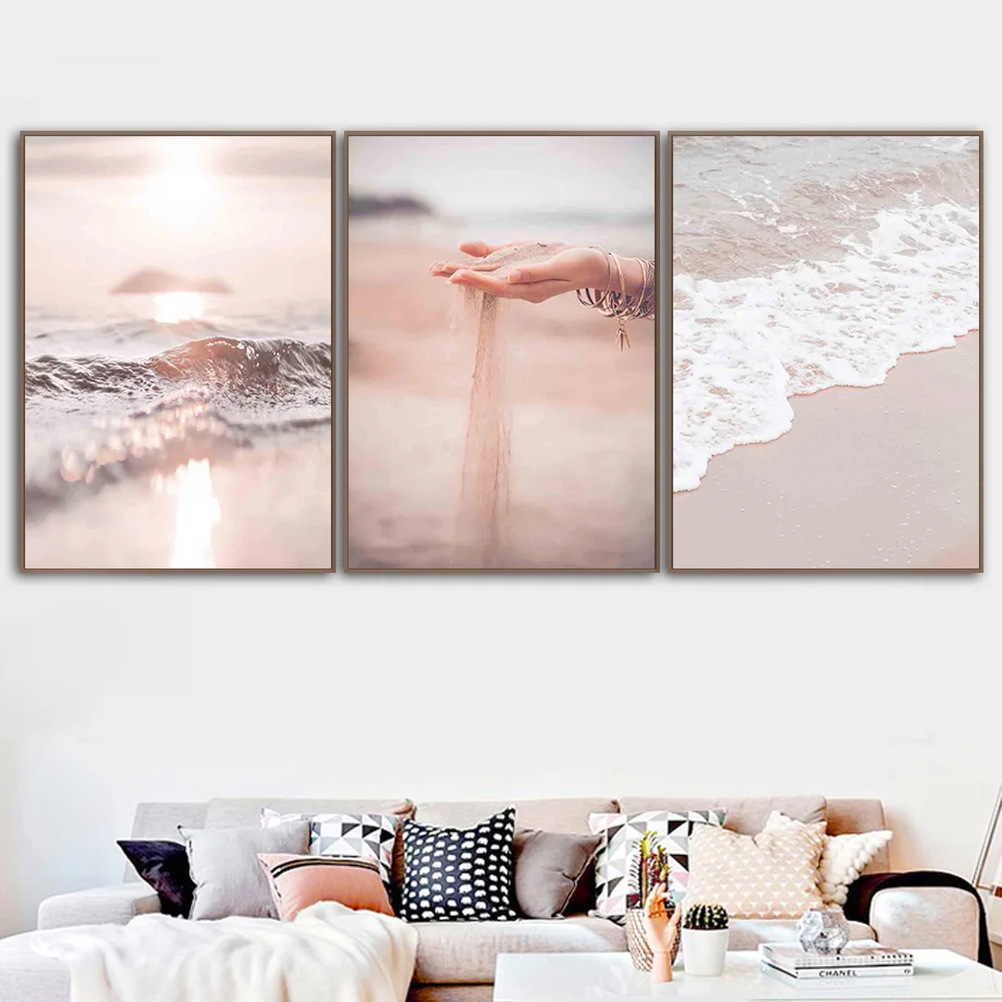 Скандинавская Настенная картина рисунок на холсте с изображением пустыни