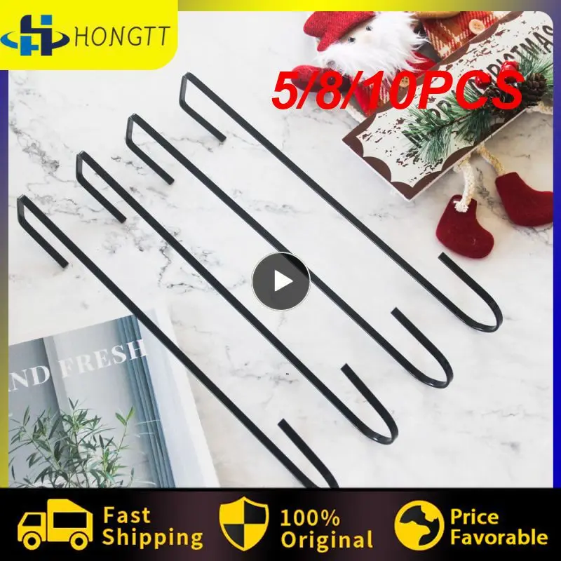 

5/8/10PCS 12/15 Inch Socks Hook Coat Racks Floral Wreath Hanger Caps Holder Iron Door Hanger Home Organization And Storage Hook