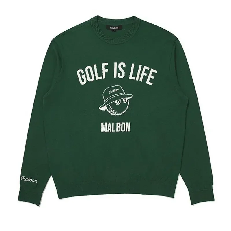

Korean Autumn and Winter Golf Men's Sweater Knitted Warm Sports Fashion Versatile Golf Sweater Long Sleeve
