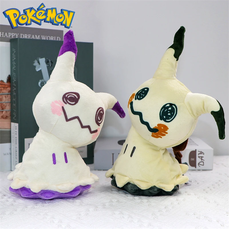 Фото Плюшевые игрушки Pokemon Mimikyu Cubone, милые аниме, блестящие Shinx Caterpie Butterfree Riolu, мягкие игрушки, куклы Peluche, подарки на день рождения №2