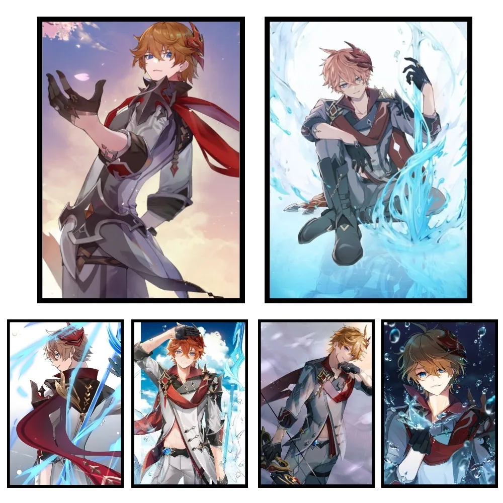 

Genshin Impact Tartaglia Poster Paper Print Home Living Room Bedroom Entrance Bar Restaurant Cafe Art Painting Decoration