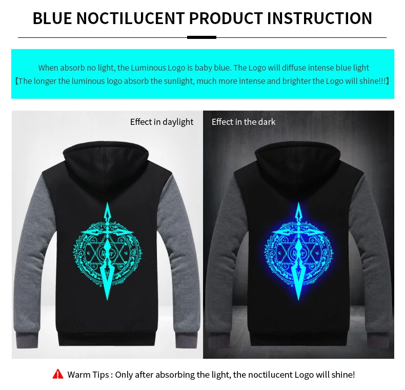 Fate Zero Stay Night Anime Black Hoodies Cardigan Sweatshirts Harajuku Streetwear Zipper Jacket Student Men Hoodies Coats Autumn