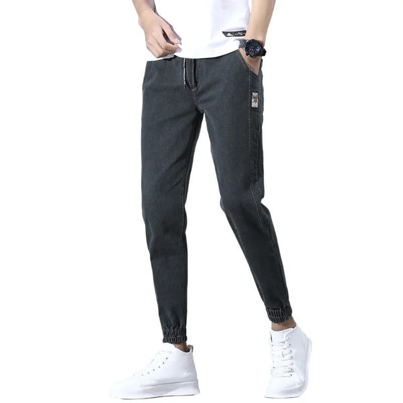 

spring summer Jeans Men Loose Joggers Streetwear Harem pants High quality cotton Jeans Cargo Pants Ankle-Length Denim Trousers